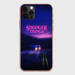 Чехол для iPhone 12 Pro Max Stranger Things: Neon Road, цвет: 3D-светло-розовый