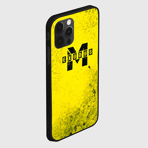 Чехол iPhone 12 Pro Max Metro Exodus: Yellow Grunge / 3D-Черный – фото 2