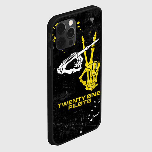 Чехол iPhone 12 Pro Max TOP: Skeleton Clique / 3D-Черный – фото 2