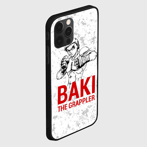 Чехол iPhone 12 Pro Max Baki the Grappler / 3D-Черный – фото 2