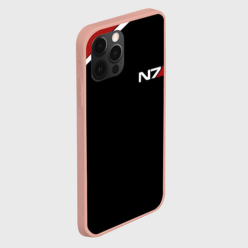 Чехол iPhone 12 Pro Max MASS EFFECT N7 / 3D-Светло-розовый – фото 2