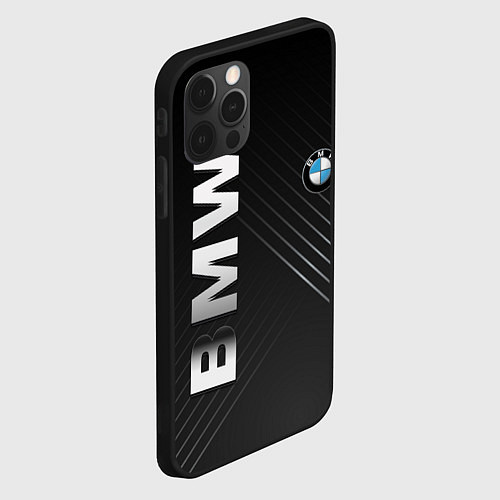 Чехол iPhone 12 Pro Max BMW: Steel Line / 3D-Черный – фото 2