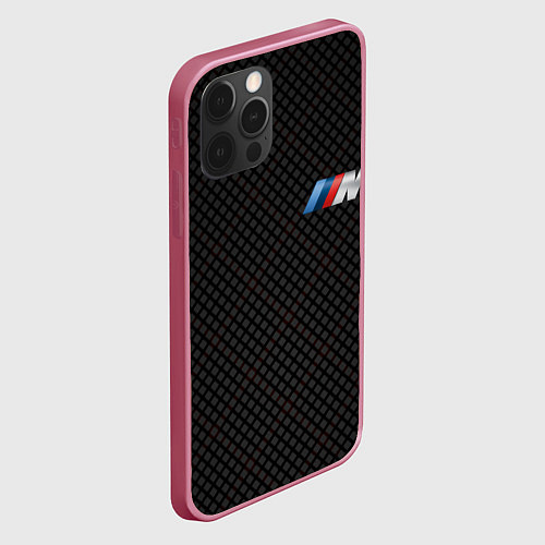 Чехол iPhone 12 Pro Max BMW M: Dark Side / 3D-Малиновый – фото 2