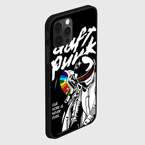 Чехол iPhone 12 Pro Max Daft Punk: Our work is never over / 3D-Черный – фото 2