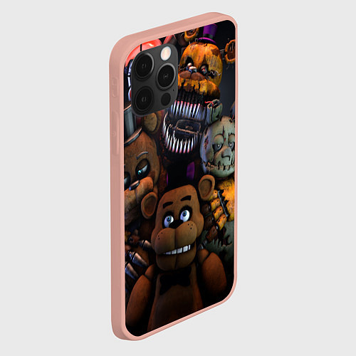 Чехол iPhone 12 Pro Max Five Nights at Freddy's / 3D-Светло-розовый – фото 2