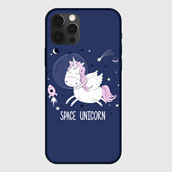 Чехол для iPhone 12 Pro Max Space unicorn, цвет: 3D-черный