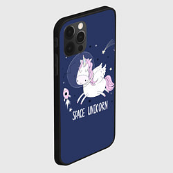 Чехол для iPhone 12 Pro Max Space unicorn, цвет: 3D-черный — фото 2