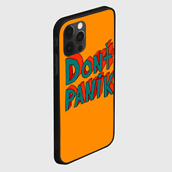 Чехол для iPhone 12 Pro Max Do not panic - 3D lettering, цвет: 3D-черный — фото 2