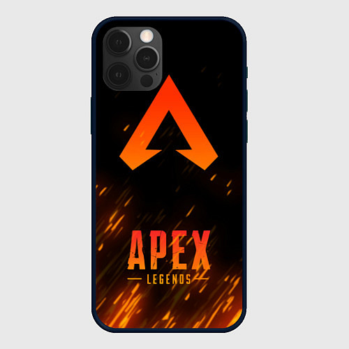 Чехол iPhone 12 Pro Max Apex Legends: Orange Flame / 3D-Черный – фото 1