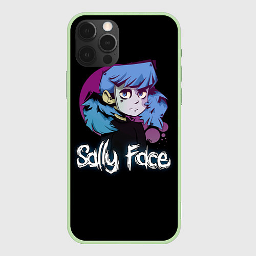 Чехол iPhone 12 Pro Max Sally Face: Dead Smile / 3D-Салатовый – фото 1