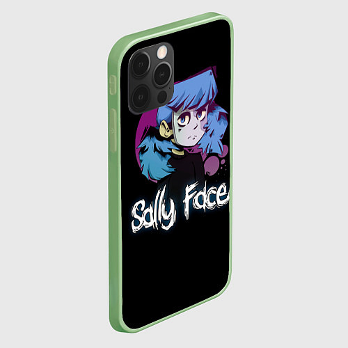 Чехол iPhone 12 Pro Max Sally Face: Dead Smile / 3D-Салатовый – фото 2