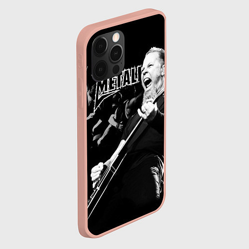 Чехол iPhone 12 Pro Max Metallica / 3D-Светло-розовый – фото 2