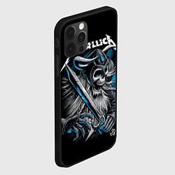 Чехол для iPhone 12 Pro Max Metallica, цвет: 3D-черный — фото 2