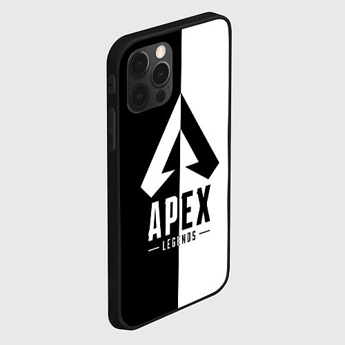 Чехол iPhone 12 Pro Max Apex Legends: Black & White / 3D-Черный – фото 2