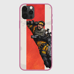 Чехол для iPhone 12 Pro Max Apex Legends: Mirage, цвет: 3D-малиновый