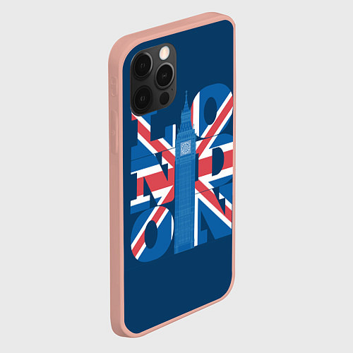 Чехол iPhone 12 Pro Max London: Great Britain / 3D-Светло-розовый – фото 2
