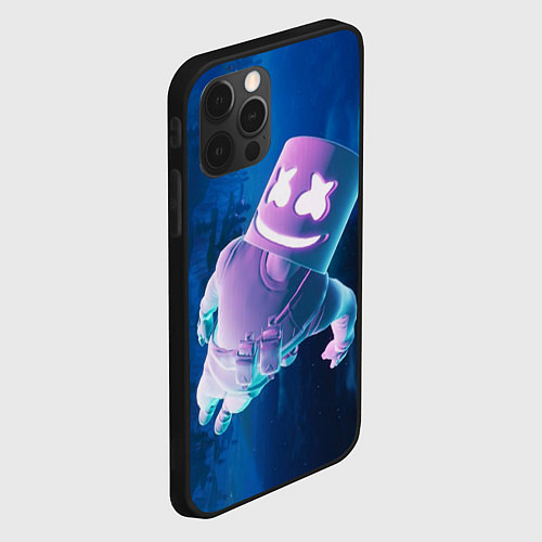 Чехол iPhone 12 Pro Max Marshmello Effect / 3D-Черный – фото 2