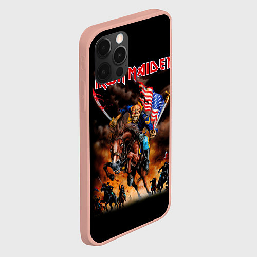 Чехол iPhone 12 Pro Max Iron Maiden: USA Warriors / 3D-Светло-розовый – фото 2