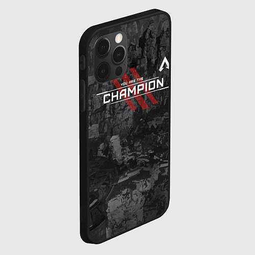 Чехол iPhone 12 Pro Max You Are The Champion / 3D-Черный – фото 2