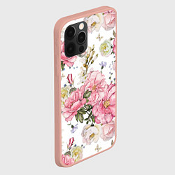 Чехол для iPhone 12 Pro Max Нежные розы, цвет: 3D-светло-розовый — фото 2