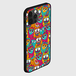 Чехол для iPhone 12 Pro Max Совы разноцветные, цвет: 3D-черный — фото 2