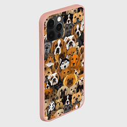 Чехол для iPhone 12 Pro Max Породы собак, цвет: 3D-светло-розовый — фото 2