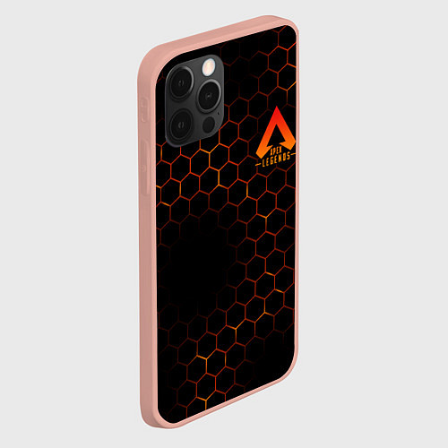 Чехол iPhone 12 Pro Max Apex Legends: Orange Carbon / 3D-Светло-розовый – фото 2