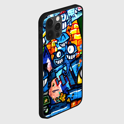 Чехол iPhone 12 Pro Max Graffiti Exclusive / 3D-Черный – фото 2