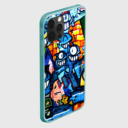 Чехол для iPhone 12 Pro Max Graffiti Exclusive, цвет: 3D-мятный — фото 2