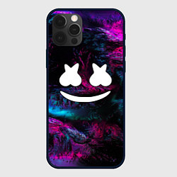 Чехол для iPhone 12 Pro Max Marshmello NEON, цвет: 3D-черный