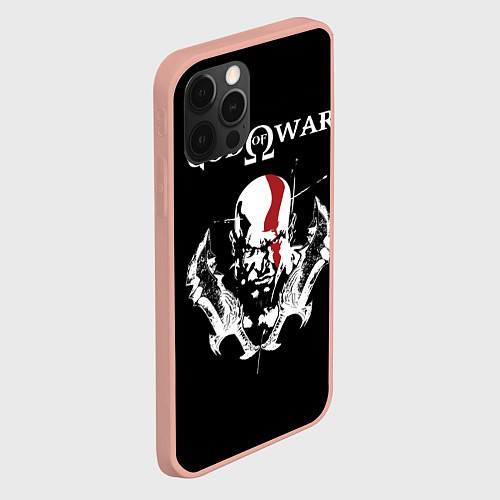 Чехол iPhone 12 Pro Max God of War: Kratos / 3D-Светло-розовый – фото 2