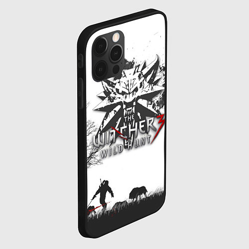 Чехол iPhone 12 Pro Max The Witcher 3: Wild Hunt / 3D-Черный – фото 2