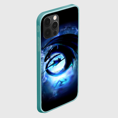 Чехол iPhone 12 Pro Max Night Fury / 3D-Мятный – фото 2