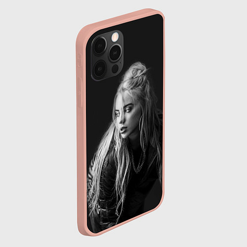 Чехол iPhone 12 Pro Max Billie Eilish: Black Fashion / 3D-Светло-розовый – фото 2