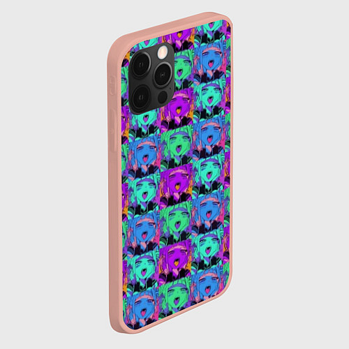 Чехол iPhone 12 Pro Max Моя геройская Академия тога ахегао / 3D-Светло-розовый – фото 2