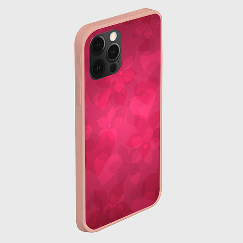 Чехол iPhone 12 Pro Max Любовь и счастье / 3D-Светло-розовый – фото 2