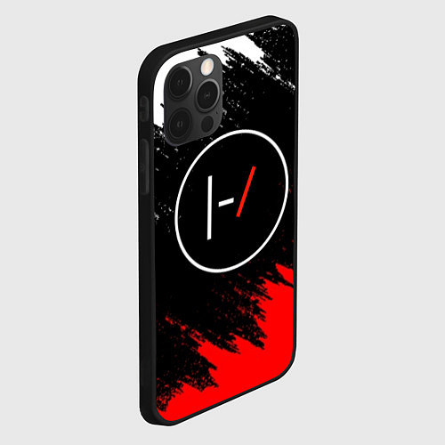 Чехол iPhone 12 Pro Max 21 Pilots: Black & Red / 3D-Черный – фото 2