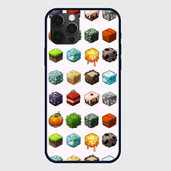 Чехол для iPhone 12 Pro Max Minecraft Cubes, цвет: 3D-черный
