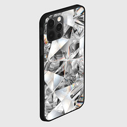 Чехол для iPhone 12 Pro Max Бриллиантовый блеск, цвет: 3D-черный — фото 2