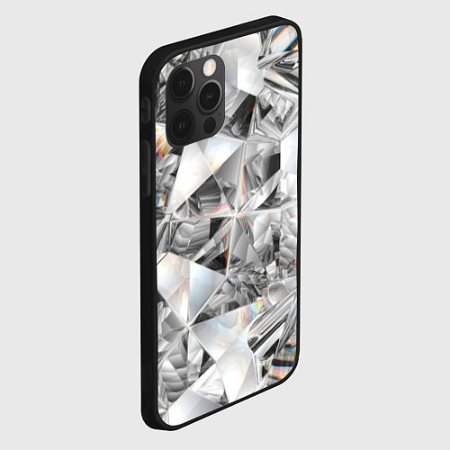 Чехол iPhone 12 Pro Max Бриллиантовый блеск / 3D-Черный – фото 2