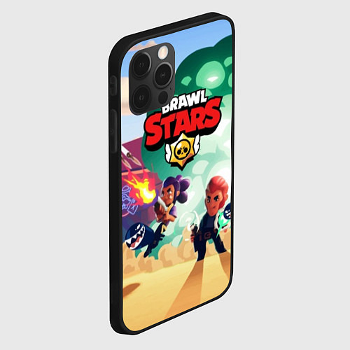 Чехол iPhone 12 Pro Max Brawl Stars / 3D-Черный – фото 2