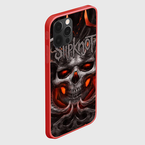 Чехол iPhone 12 Pro Max Slipknot: Hell Skull / 3D-Красный – фото 2