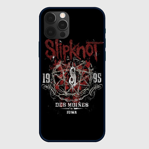 Чехол iPhone 12 Pro Max Slipknot 1995 / 3D-Черный – фото 1