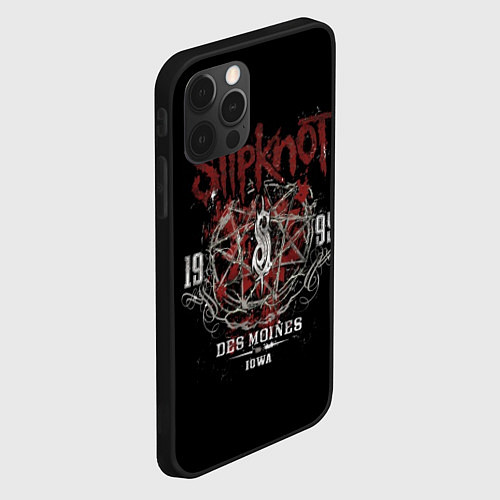 Чехол iPhone 12 Pro Max Slipknot 1995 / 3D-Черный – фото 2