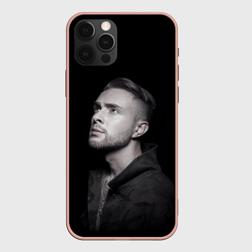 Чехол iPhone 12 Pro Max Егор Крид: Цвет настроения чёрный / 3D-Светло-розовый – фото 1