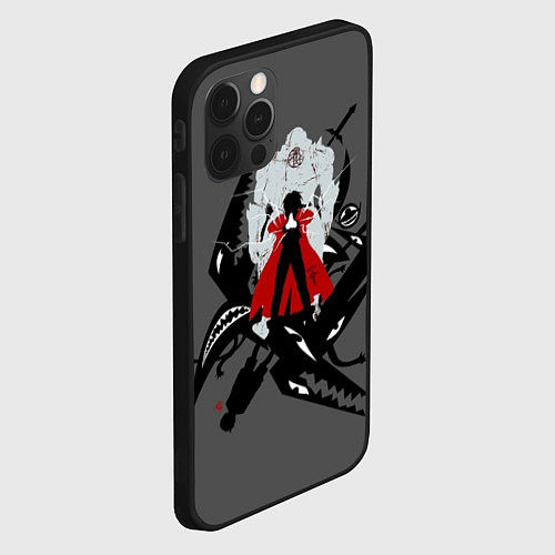 Чехол iPhone 12 Pro Max Стальной алхимик / 3D-Черный – фото 2