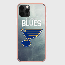 Чехол для iPhone 12 Pro Max St Louis Blues, цвет: 3D-светло-розовый