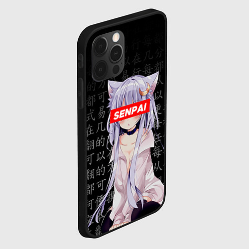 Чехол iPhone 12 Pro Max SENPAI ANIME / 3D-Черный – фото 2