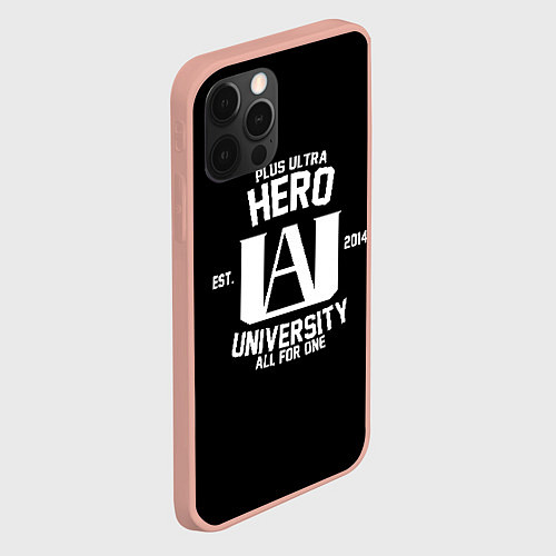 Чехол iPhone 12 Pro Max My Hero Academia белый лого / 3D-Светло-розовый – фото 2