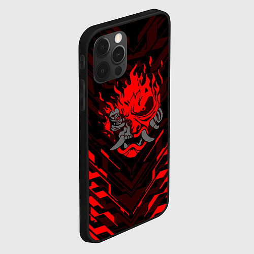 Чехол iPhone 12 Pro Max CYBERPUNK 2077 / 3D-Черный – фото 2